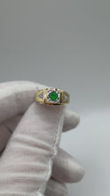 Load and play video in Gallery viewer, 10K Emerald &amp; Diamond Ring

