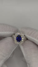 Load and play video in Gallery viewer, 14K Sapphire &amp; Diamond Ring
