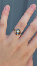 Load and play video in Gallery viewer, 10K Pearl &amp; Topaz Ring
