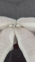 Load and play video in Gallery viewer, 14K Pearl &amp; Diamond Ring
