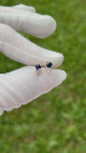 Load and play video in Gallery viewer, 14K Diamond and Sapphire Earrings
