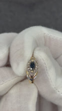 Load and play video in Gallery viewer, 10K Sapphire &amp; Diamond Earrings
