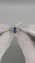 Load and play video in Gallery viewer, 10K WG Sapphire &amp; Diamond Ring
