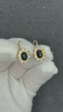 Load and play video in Gallery viewer, 18K Sapphire &amp; Diamond Earrings
