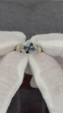 Load and play video in Gallery viewer, 14K Sapphire &amp; Diamond Ring
