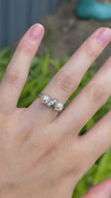 Load and play video in Gallery viewer, 14K Pearl &amp; Diamond Ring
