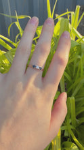 Load and play video in Gallery viewer, 14K Diamond &amp; Sapphire Ring
