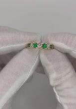 Load and play video in Gallery viewer, 14K Emerald &amp; Diamond Ring
