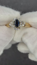 Load and play video in Gallery viewer, 14K Sapphire &amp; Diamond Ring
