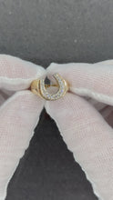 Load and play video in Gallery viewer, 10K Diamond Horseshoe Ring
