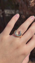 Load and play video in Gallery viewer, 10K Diamond Horseshoe Ring
