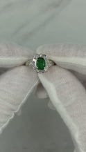 Load and play video in Gallery viewer, 18K Emerald &amp; Diamond Ring
