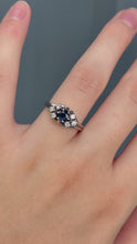 Load and play video in Gallery viewer, 14K Sapphire &amp; Diamond Ring
