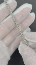 Load and play video in Gallery viewer, Sterling Silver Diamond Tennis Bracelet
