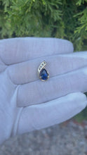 Load and play video in Gallery viewer, 10K Sapphire And Diamond Pendant

