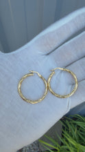 Load and play video in Gallery viewer, 10K Twisted Hoop Earrings

