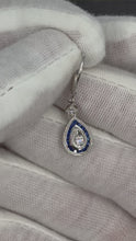 Load and play video in Gallery viewer, 14K Diamond &amp; Sapphire Earrings
