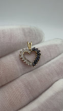 Load and play video in Gallery viewer, 10K Sapphire &amp; Diamond Pendant
