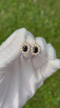 Load and play video in Gallery viewer, 18K Sapphire &amp; Diamond Earrings
