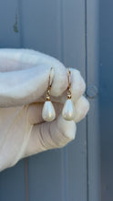 Load and play video in Gallery viewer, 10K Pearl Dangle Earrings
