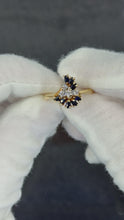 Load and play video in Gallery viewer, 14K Sapphire &amp; Diamond Ring
