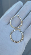 Load and play video in Gallery viewer, 10K Two-Tone Hoop Earrings
