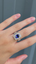 Load and play video in Gallery viewer, 14K Sapphire &amp; Diamond Ring

