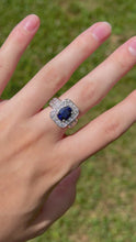Load and play video in Gallery viewer, 14K Sapphire &amp; Diamond Ring
