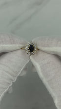 Load and play video in Gallery viewer, 14K Sapphire &amp; Diamond Ring
