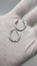 Load and play video in Gallery viewer, 10K WG Hoop Earrings
