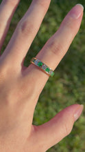 Load and play video in Gallery viewer, 14K Emerald &amp; Diamond Ring
