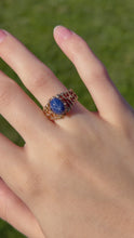 Load and play video in Gallery viewer, 10K Blue Star Sapphire Ring
