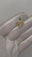 Load and play video in Gallery viewer, 14K Heart Rose Pendant
