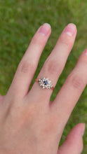 Load and play video in Gallery viewer, 10K Sapphire &amp; Diamond Ring
