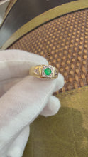 Load and play video in Gallery viewer, 10K Emerald &amp; Diamond Ring
