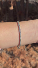Load and play video in Gallery viewer, Sterling Silver Diamond Tennis Bracelet
