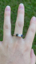 Load and play video in Gallery viewer, 14K Diamond &amp; Sapphire Ring
